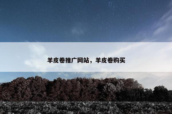 羊皮卷推广网站，羊皮卷购买