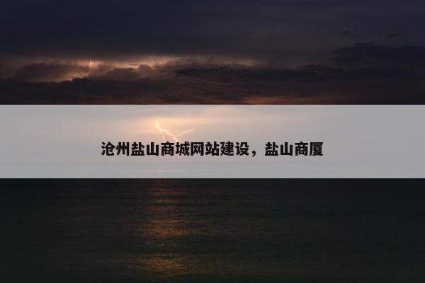 沧州盐山商城网站建设，盐山商厦