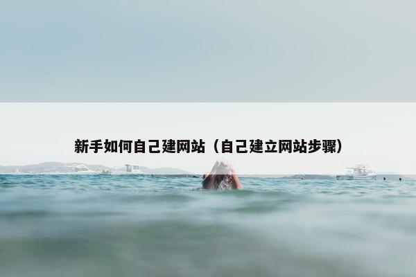 新手如何自己建网站（自己建立网站步骤）