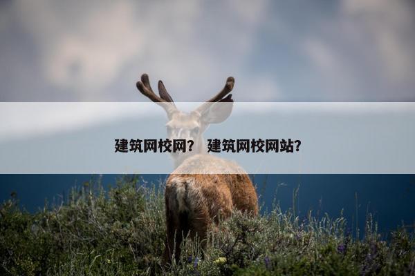 建筑网校网？ 建筑网校网站？