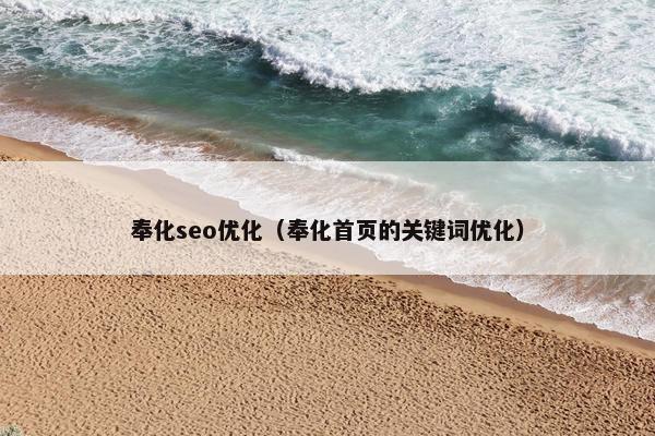 奉化seo优化（奉化首页的关键词优化）