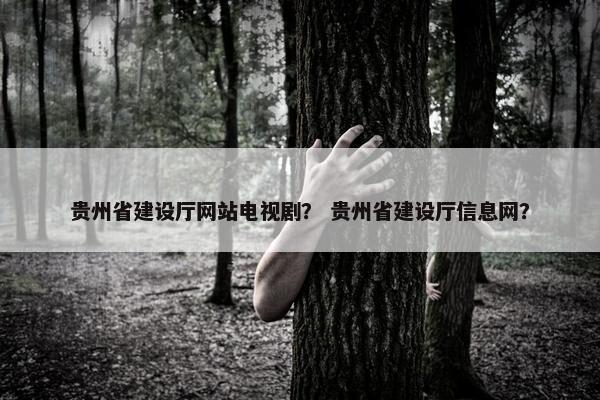 贵州省建设厅网站电视剧？ 贵州省建设厅信息网？