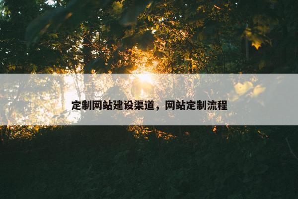 定制网站建设渠道，网站定制流程