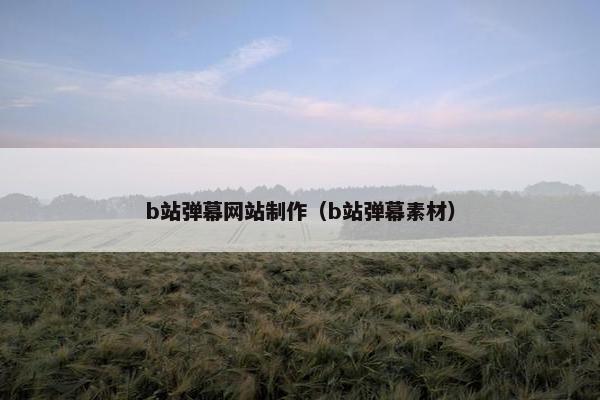 b站弹幕网站制作（b站弹幕素材）