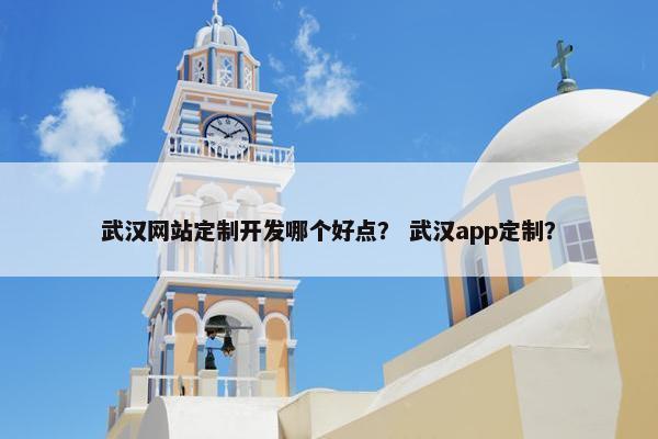 武汉网站定制开发哪个好点？ 武汉app定制？
