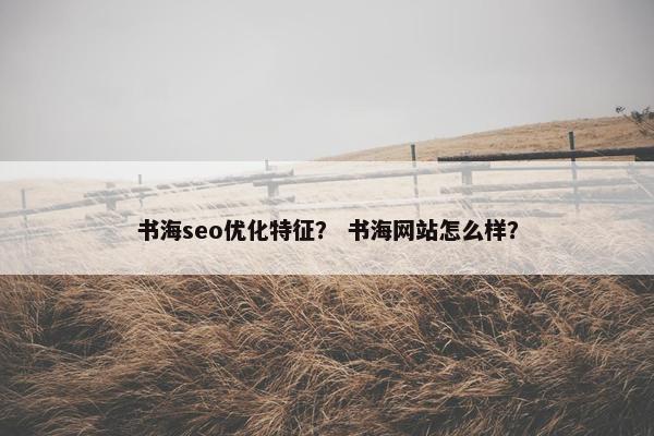 书海seo优化特征？ 书海网站怎么样？