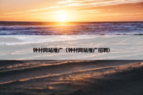 钟村网站推广（钟村网站推广招聘）