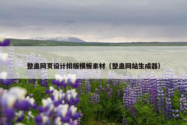 整蛊网页设计排版模板素材（整蛊网站生成器）
