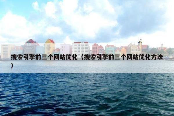 搜索引擎前三个网站优化（搜索引擎前三个网站优化方法）