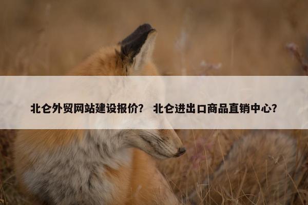 北仑外贸网站建设报价？ 北仑进出口商品直销中心？