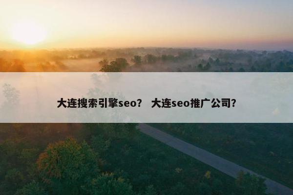 大连搜索引擎seo？ 大连seo推广公司？