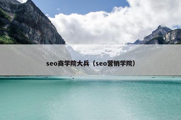 seo商学院大兵（seo营销学院）