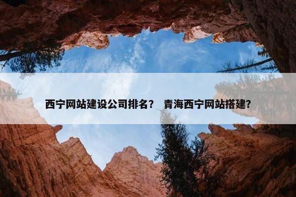 西宁网站建设公司排名？ 青海西宁网站搭建？