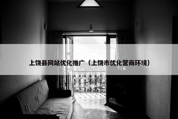 上饶县网站优化推广（上饶市优化营商环境）