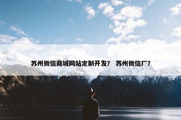 苏州微信商城网站定制开发？ 苏州微信厂？