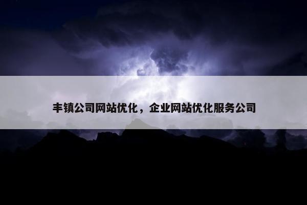 丰镇公司网站优化，企业网站优化服务公司