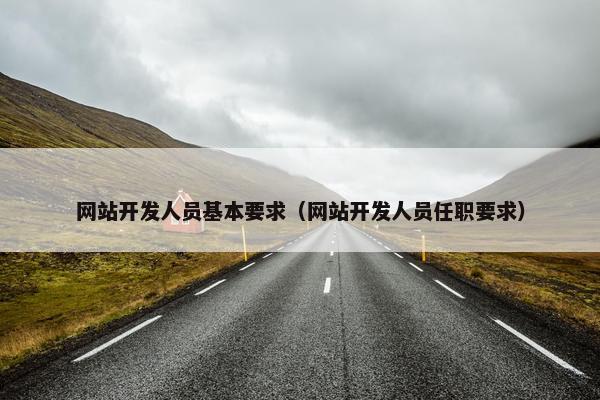 网站开发人员基本要求（网站开发人员任职要求）