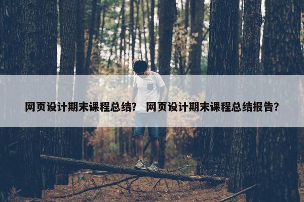 网页设计期末课程总结？ 网页设计期末课程总结报告？