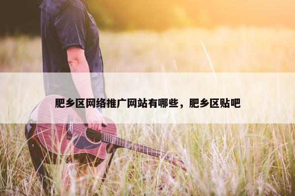肥乡区网络推广网站有哪些，肥乡区贴吧