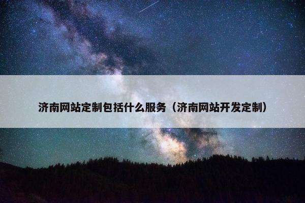 济南网站定制包括什么服务（济南网站开发定制）