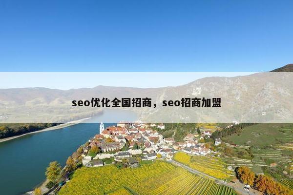 seo优化全国招商，seo招商加盟