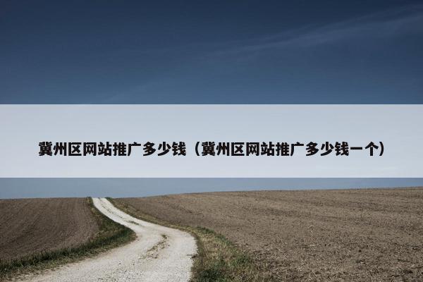 冀州区网站推广多少钱（冀州区网站推广多少钱一个）