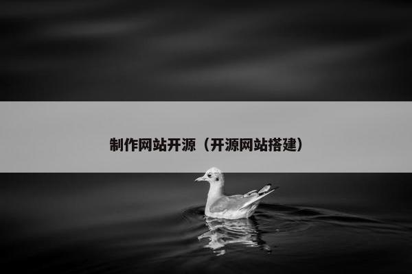 制作网站开源（开源网站搭建）