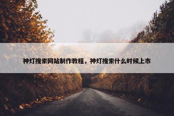 神灯搜索网站制作教程，神灯搜索什么时候上市
