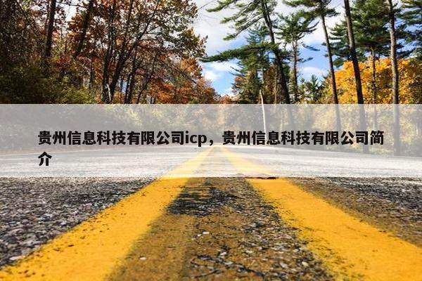 贵州信息科技有限公司icp，贵州信息科技有限公司简介