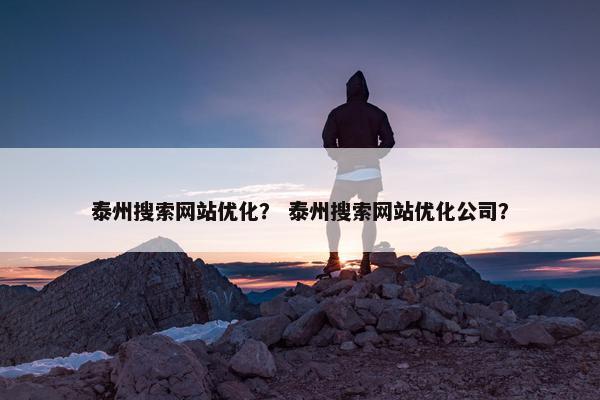 泰州搜索网站优化？ 泰州搜索网站优化公司？