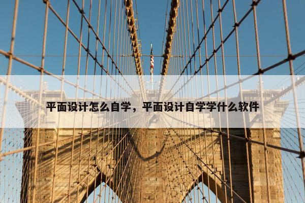 平面设计怎么自学，平面设计自学学什么软件