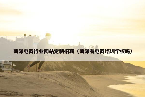 菏泽电商行业网站定制招聘（菏泽有电商培训学校吗）