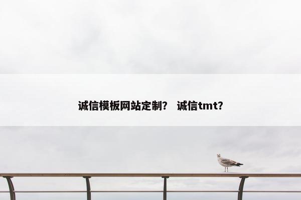 诚信模板网站定制？ 诚信tmt？