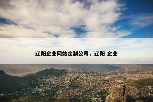 辽阳企业网站定制公司，辽阳 企业