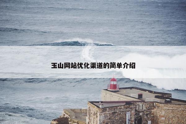 玉山网站优化渠道的简单介绍