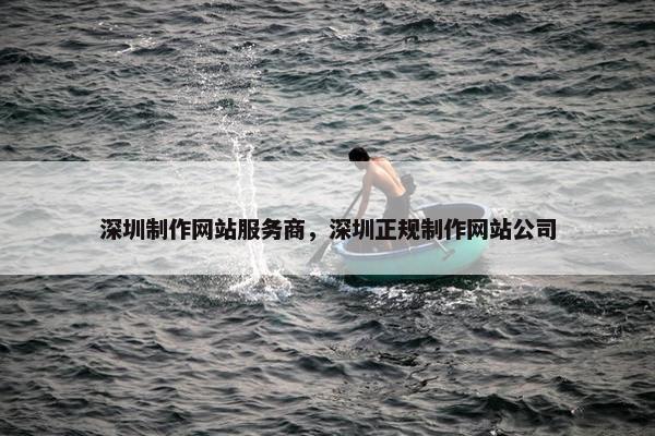 深圳制作网站服务商，深圳正规制作网站公司