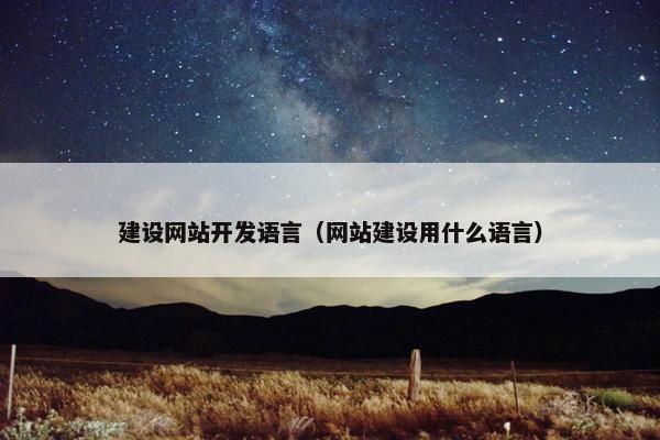 建设网站开发语言（网站建设用什么语言）