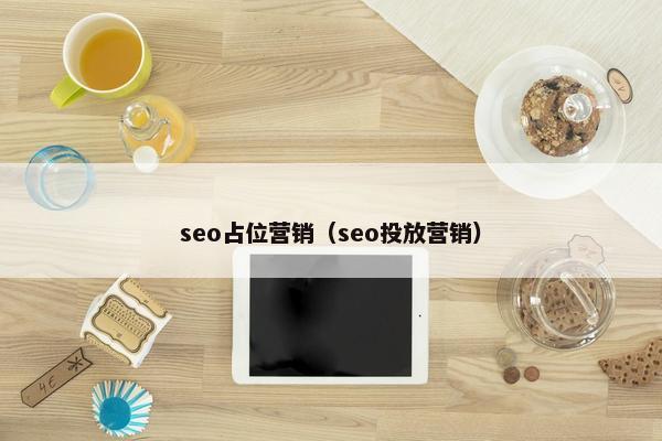 seo占位营销（seo投放营销）