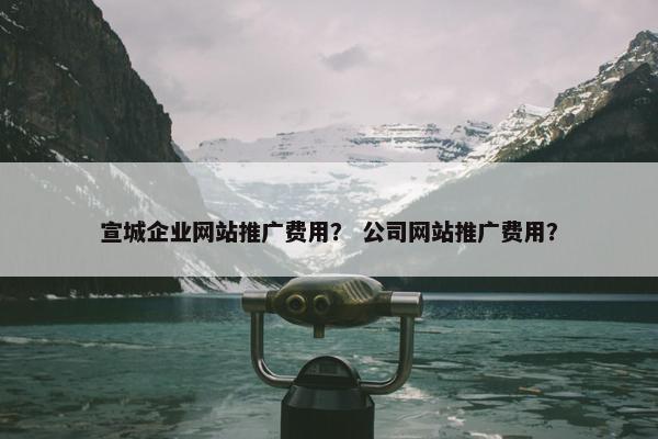 宣城企业网站推广费用？ 公司网站推广费用？