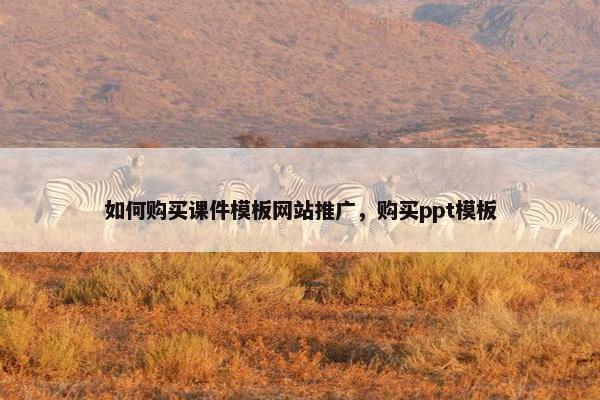 如何购买课件模板网站推广，购买ppt模板
