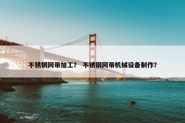 不锈钢网带加工？ 不锈钢网带机械设备制作？