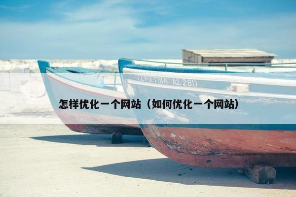 怎样优化一个网站（如何优化一个网站）
