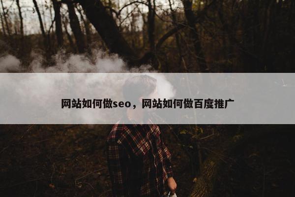 网站如何做seo，网站如何做百度推广
