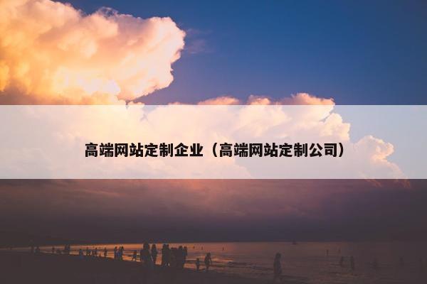 高端网站定制企业（高端网站定制公司）