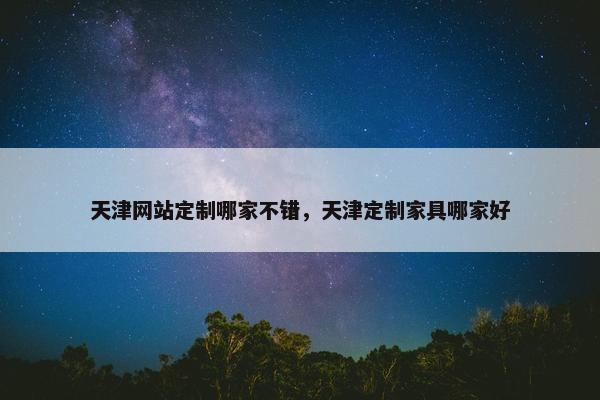 天津网站定制哪家不错，天津定制家具哪家好