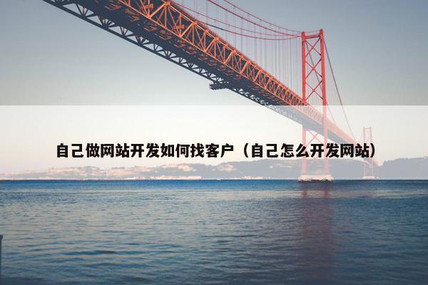 自己做网站开发如何找客户（自己怎么开发网站）