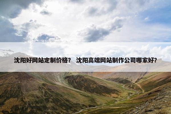 沈阳好网站定制价格？ 沈阳高端网站制作公司哪家好？