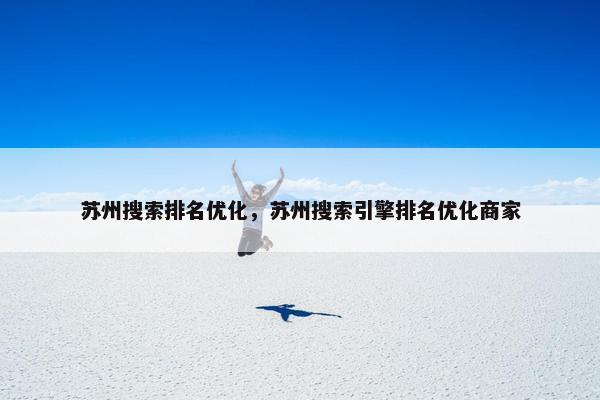 苏州搜索排名优化，苏州搜索引擎排名优化商家