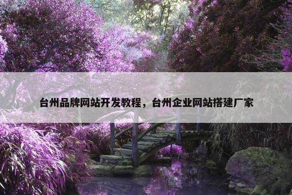 台州品牌网站开发教程，台州企业网站搭建厂家