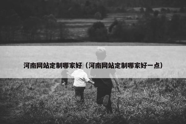 河南网站定制哪家好（河南网站定制哪家好一点）